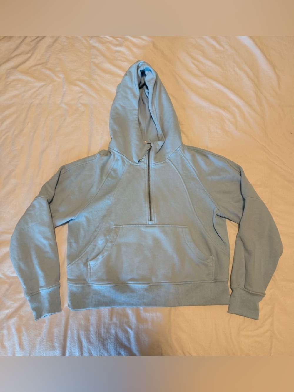 Light Blue Quarter-Zip Scuba Hoodie 🩵🩵 SIZE LARGE